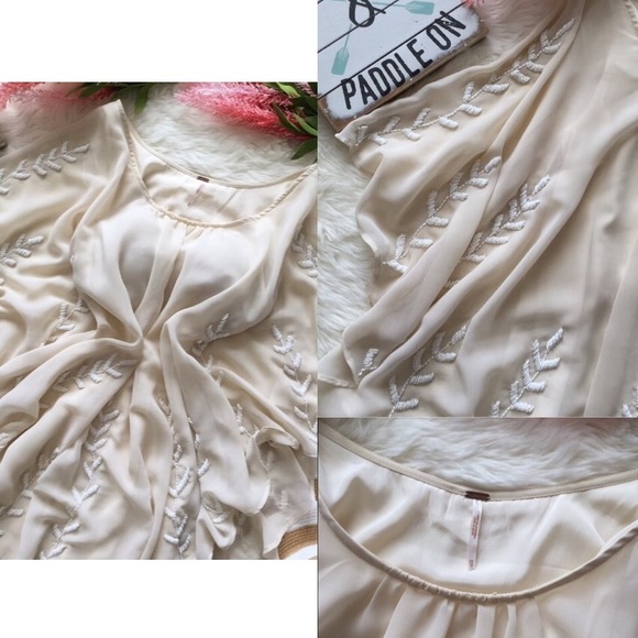 SOLD🚫XS/S Free People Ocean Pearl Beaded Dress - Picture 8 of 8